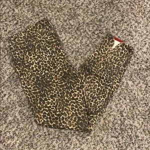 leopard skinnies, like new